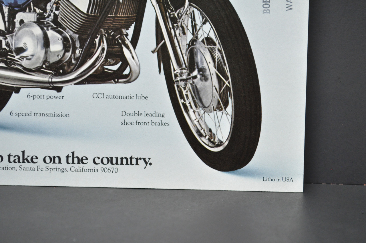 Vintage NOS 1973 Suzuki T500 J Titan Suzuki T250 J Hustler Brochure Dealer Specs