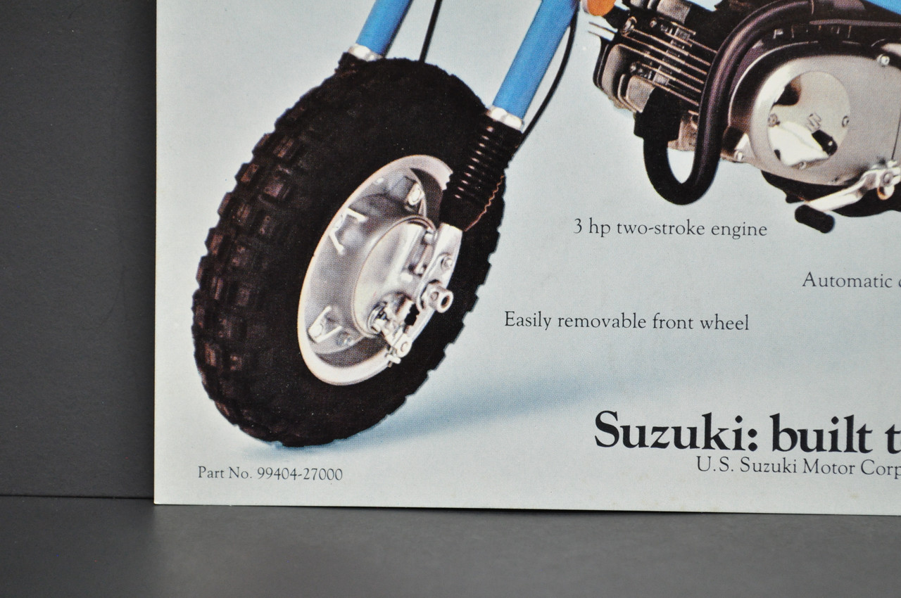 Vintage NOS 1972 Suzuki TS50 J Gaucho MT50 J Trailhopper Brochure Dealer Specs