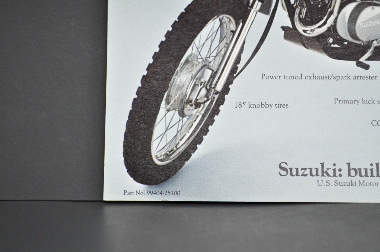 Vintage NOS 1972 Suzuki TS90 J Honcho TC90 J Blazer Brochure Dealer Specs OEM