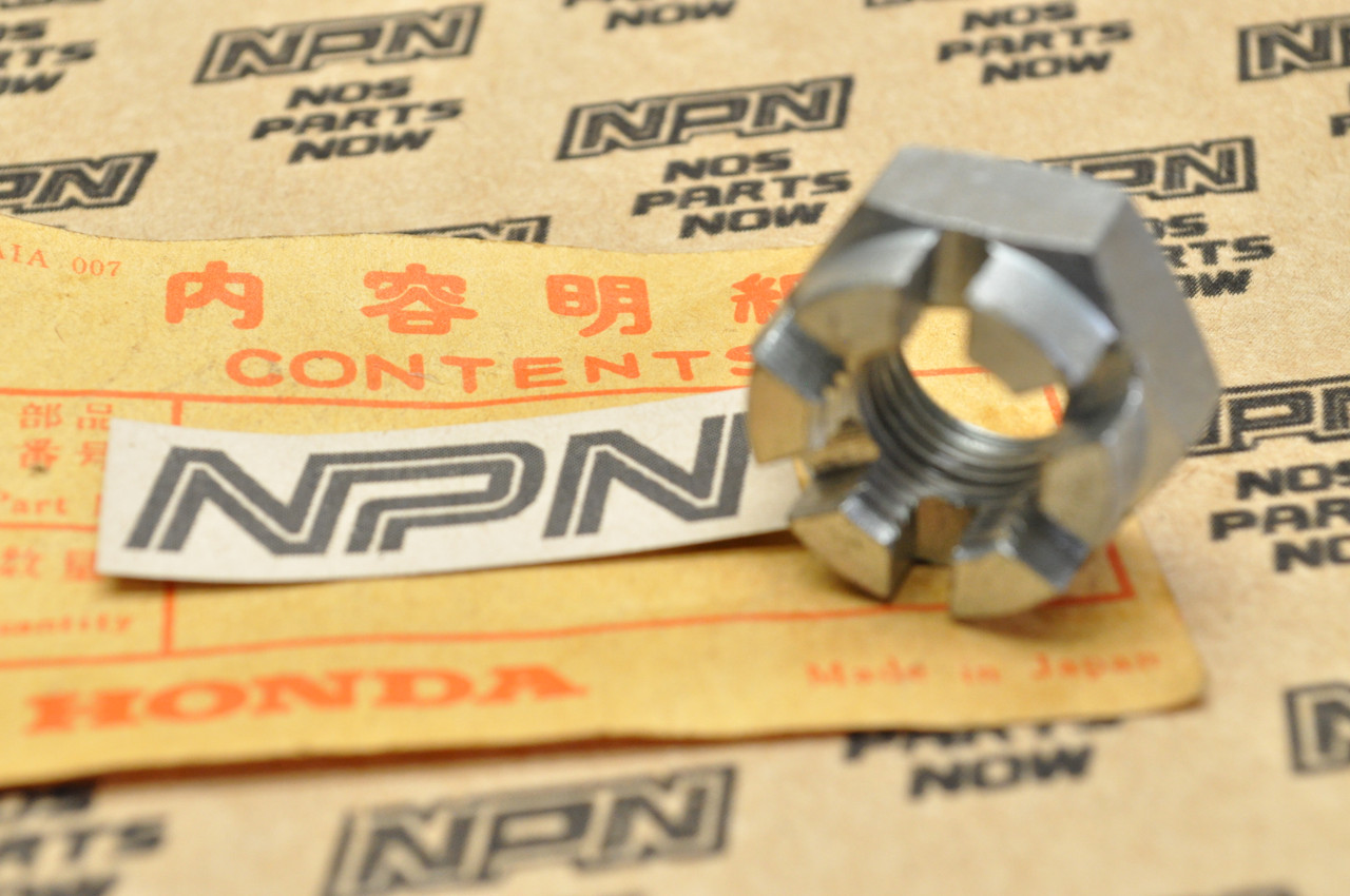 NOS Honda CB72 CB77 Front Wheel Axle Bolt Castle Nut 90305-268-000