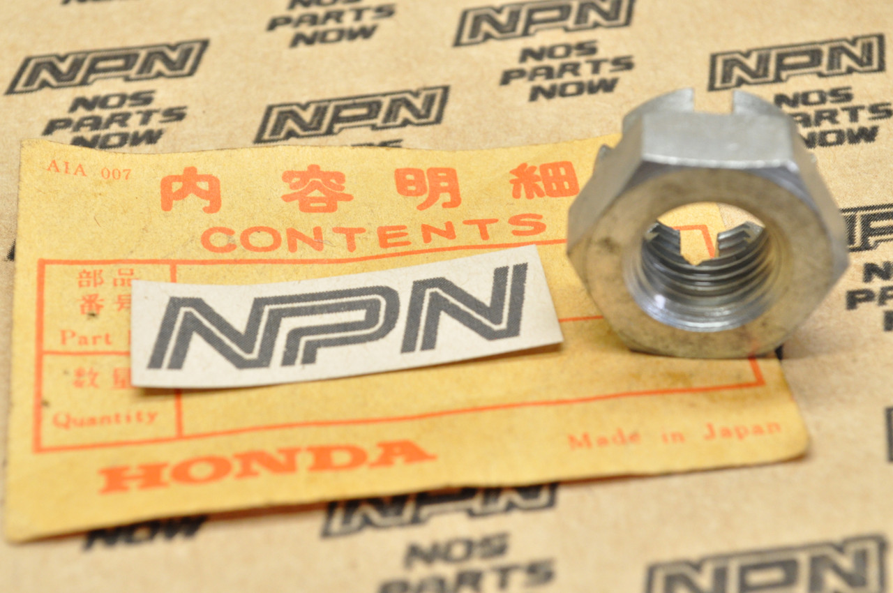 NOS Honda CB72 CB77 Front Wheel Axle Bolt Castle Nut 90305-268-000