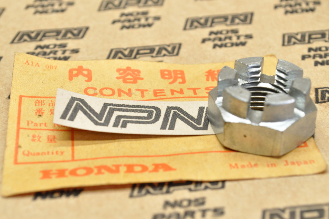 NOS Honda CB72 CB77 Front Wheel Axle Bolt Castle Nut 90305-268-000