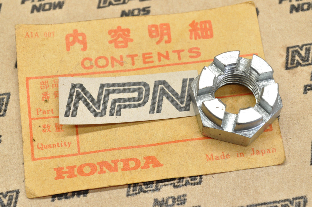 NOS Honda CB72 CB77 Front Wheel Axle Bolt Castle Nut 90305-268-000