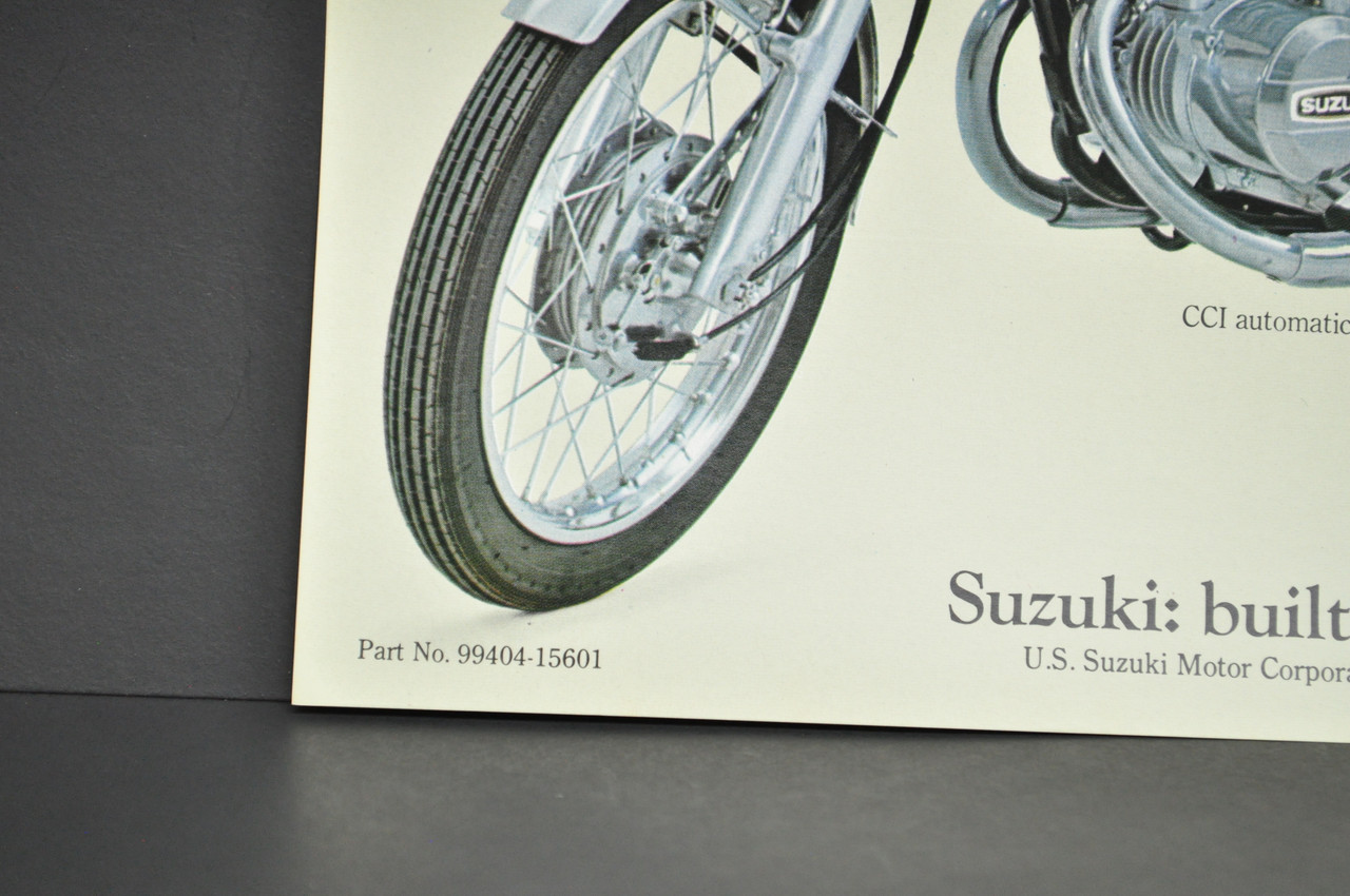 VTG NOS 1973 Suzuki GT185 K Adventurer T500 K Titan Brochure Dealer Specs OEM