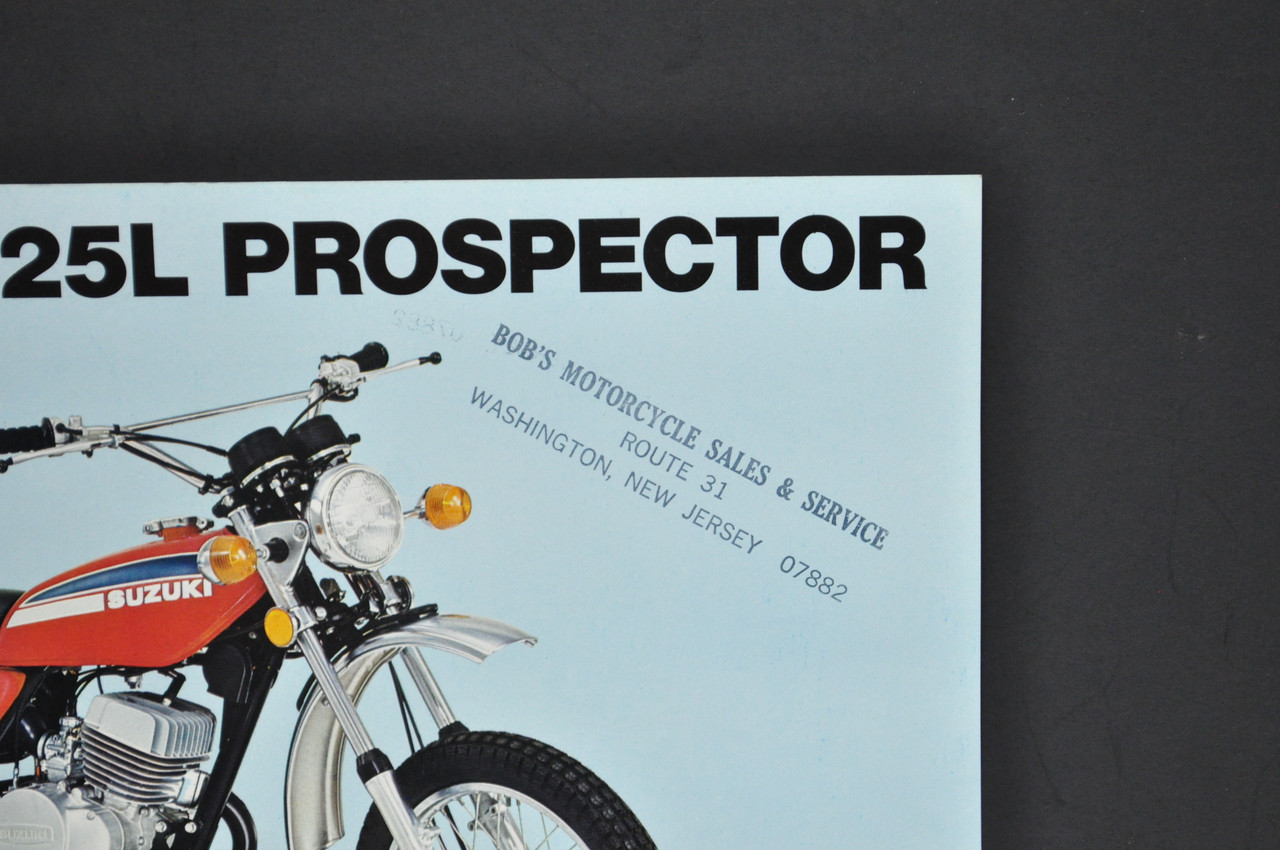 Vintage NOS 1974 Suzuki TS125 L Duster TC125 L Prospector Brochure Dealer Specs