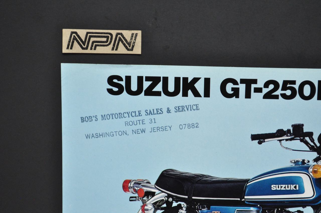 Vintage NOS 1974 Suzuki GT185 L Adventurer GT250 L Hustler Brochure Specs OEM