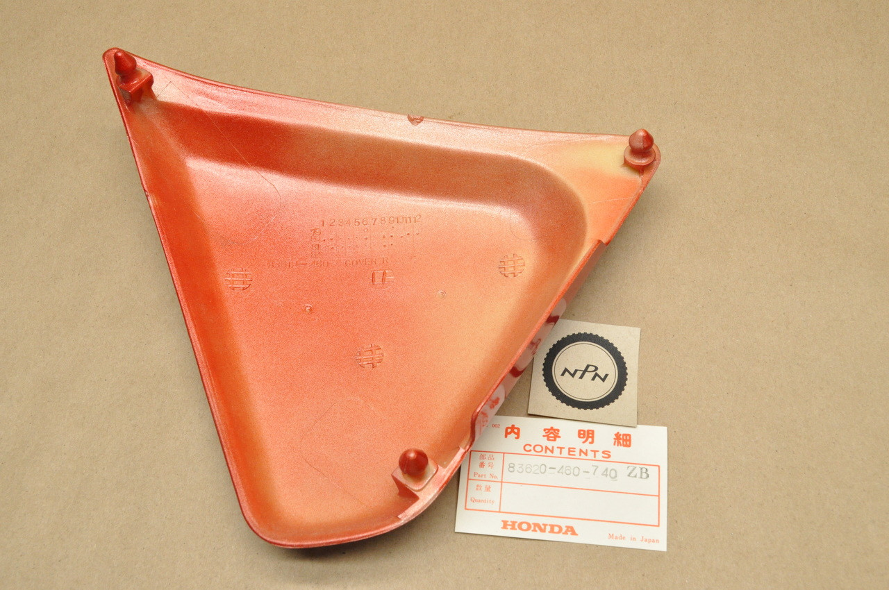 NOS Honda 1981 CB650 Right Candy Red Side Cover 83620-460-740 ZB