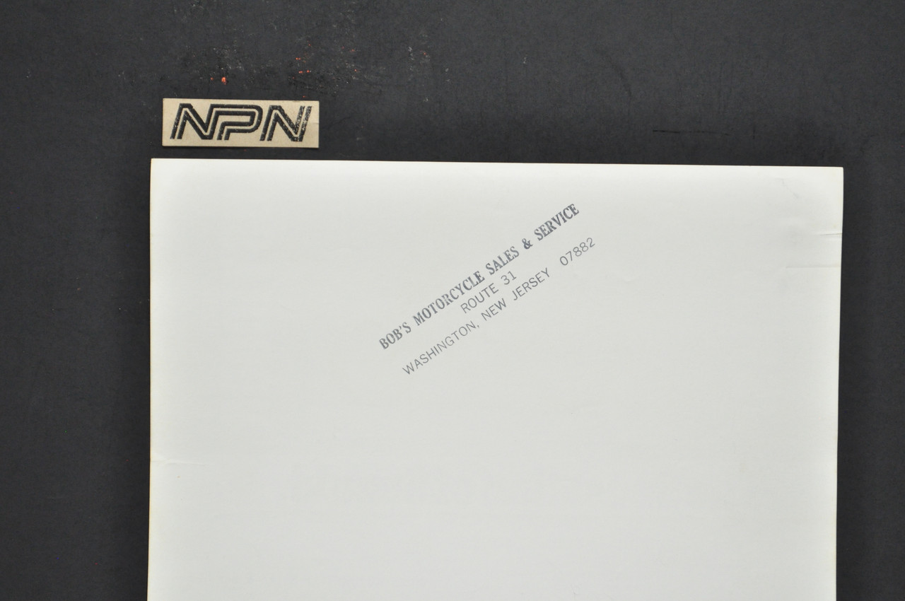 Vintage NOS 1983 Suzuki GS1100 GK Motorcycle Brochure Dealer Stamp Spec Sheet