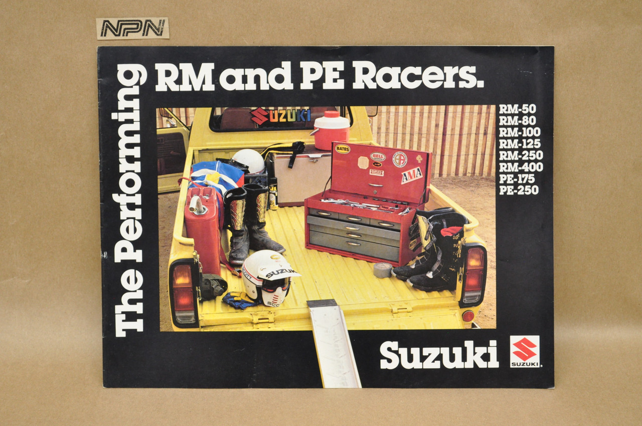 Vintage NOS 1979 Suzuki RM125 RM250 PE175 Motorcycle Brochure OEM Sales Specs