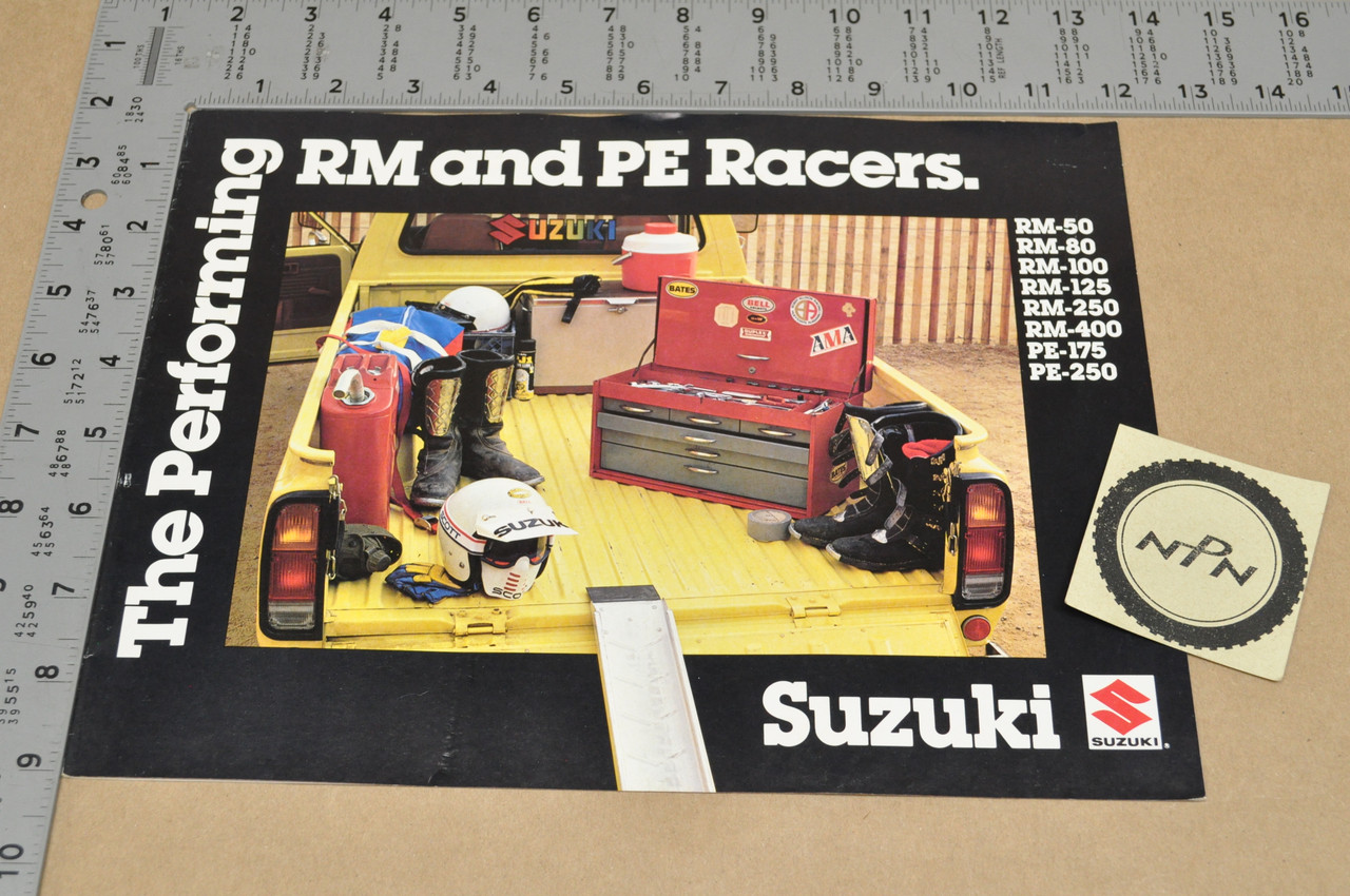 Vintage NOS 1979 Suzuki RM125 RM250 PE175 Motorcycle Brochure OEM Sales Specs