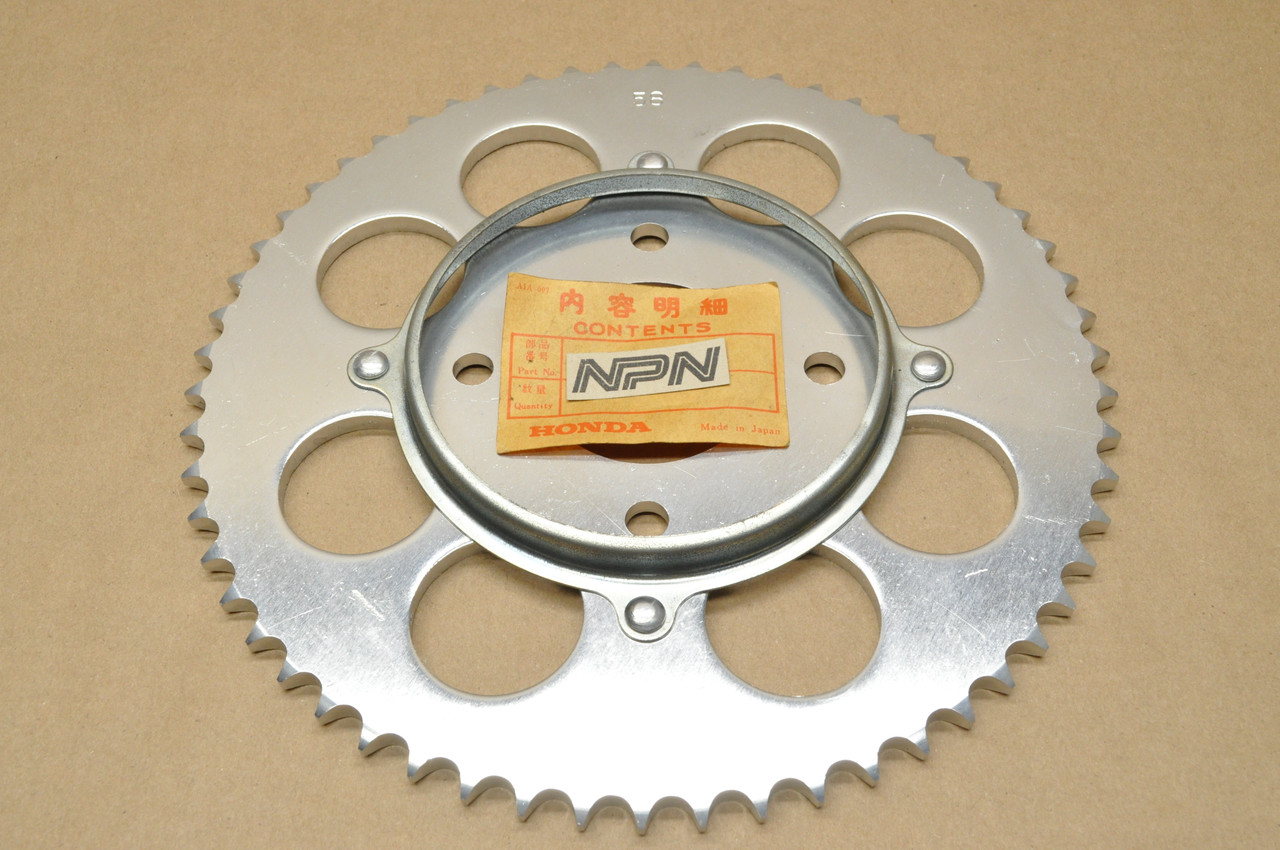 NOS Honda 1979 XR185 Aluminum Final Drive Sprocket 58T 41200-446-000
