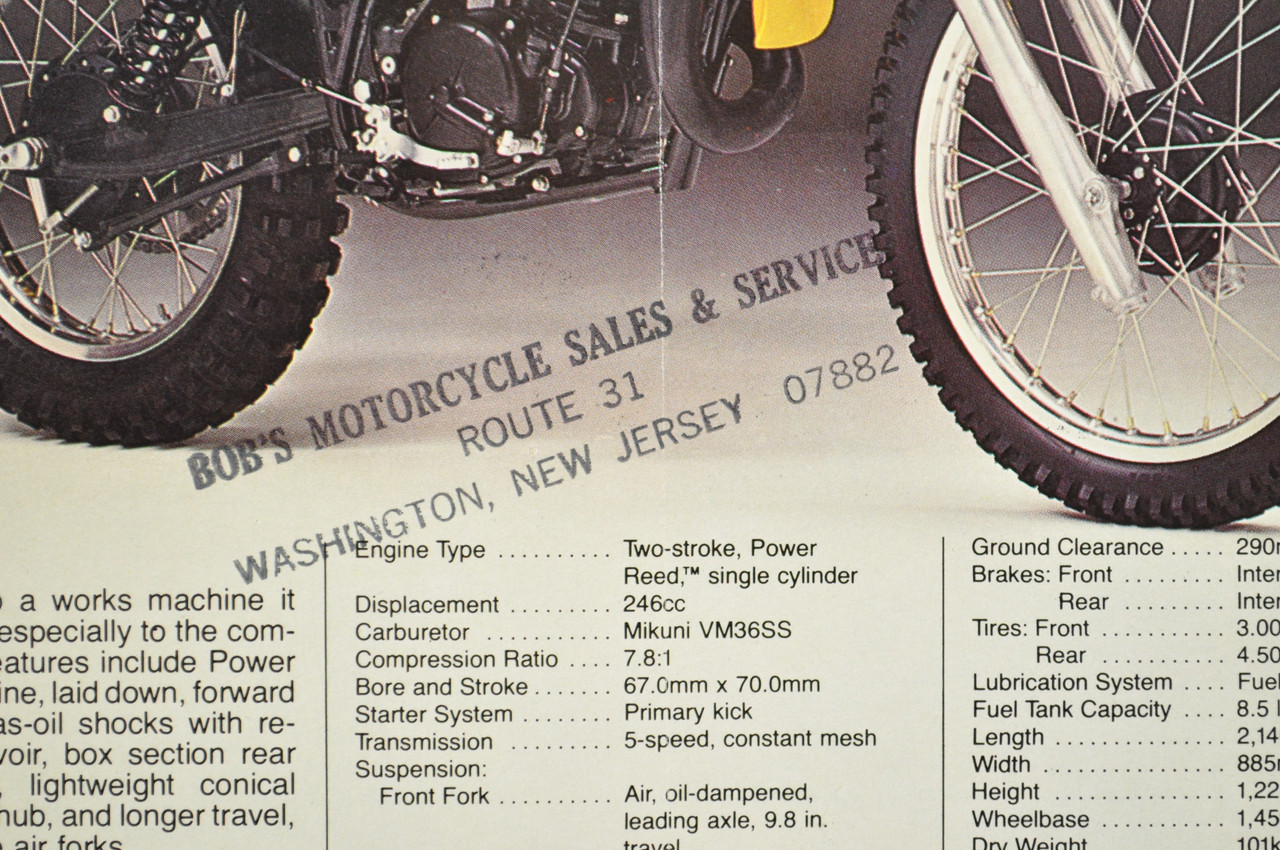 Vintage NOS 1978 Suzuki RM250 RM400 Motorcycle Brochure Motocross Dealer Specs