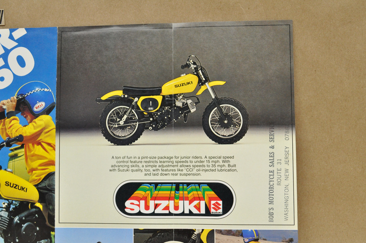 Vintage NOS 1978 Suzuki JR50 Brochure OEM Dealer Specs Mini Bike Motocross OEM