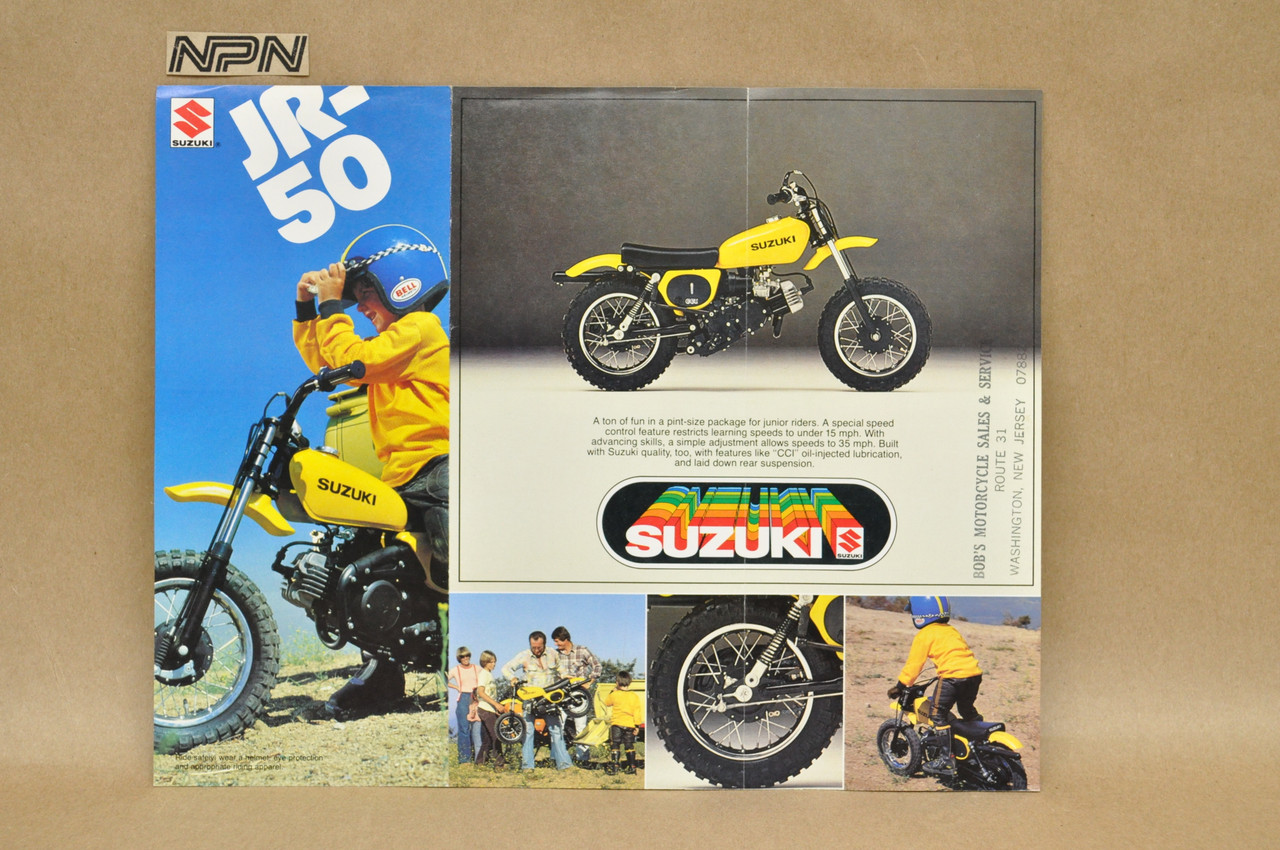 Vintage NOS 1978 Suzuki JR50 Brochure OEM Dealer Specs Mini Bike Motocross OEM