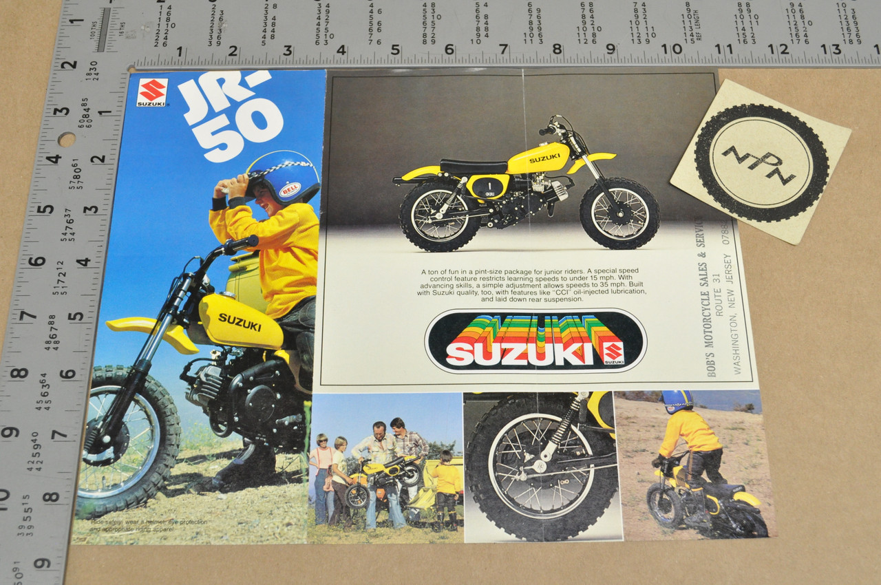 Vintage NOS 1978 Suzuki JR50 Brochure OEM Dealer Specs Mini Bike Motocross OEM