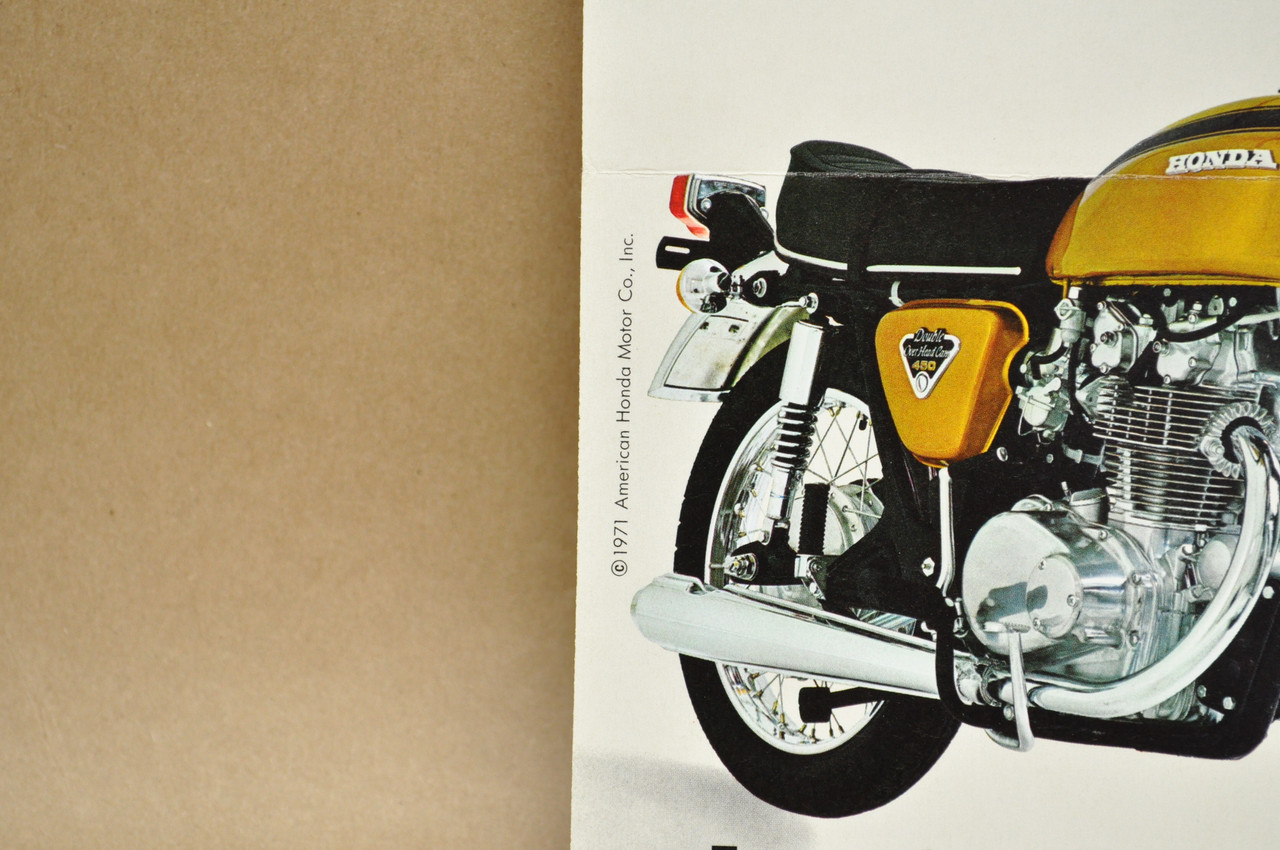 Vintage NOS 1971 Honda CB450 K4 Super Sport 450 Brochure OEM Dealer Specs