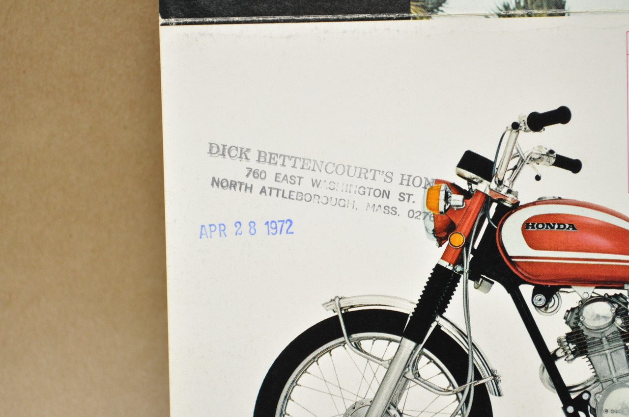 Vintage NOS 1971 Honda CL100 K1 Scrambler 100 Brochure OEM Dealer Specs