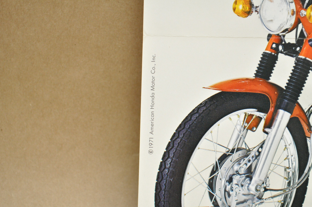 Vintage NOS 1971 Honda CL175 K5 Scrambler 175 Brochure OEM Dealer Specs