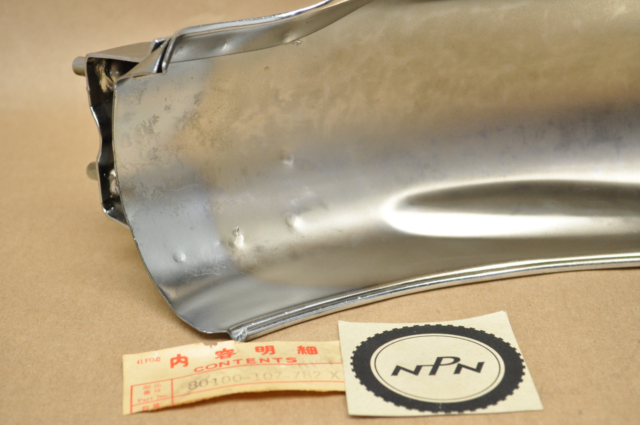 NOS Honda CB100 CB125 CL100 CL125 Chrome Rear Fender Mud Guard 80100-107-782 XW