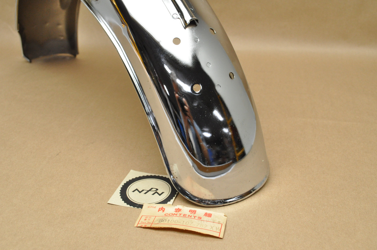 NOS Honda CB100 CB125 CL100 CL125 Chrome Rear Fender Mud Guard 80100-107-782 XW