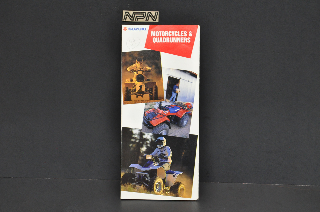 VTG NOS 1989 Suzuki Full Line Brochure RM DR DS JR QuadRunner OEM Dealer Sales