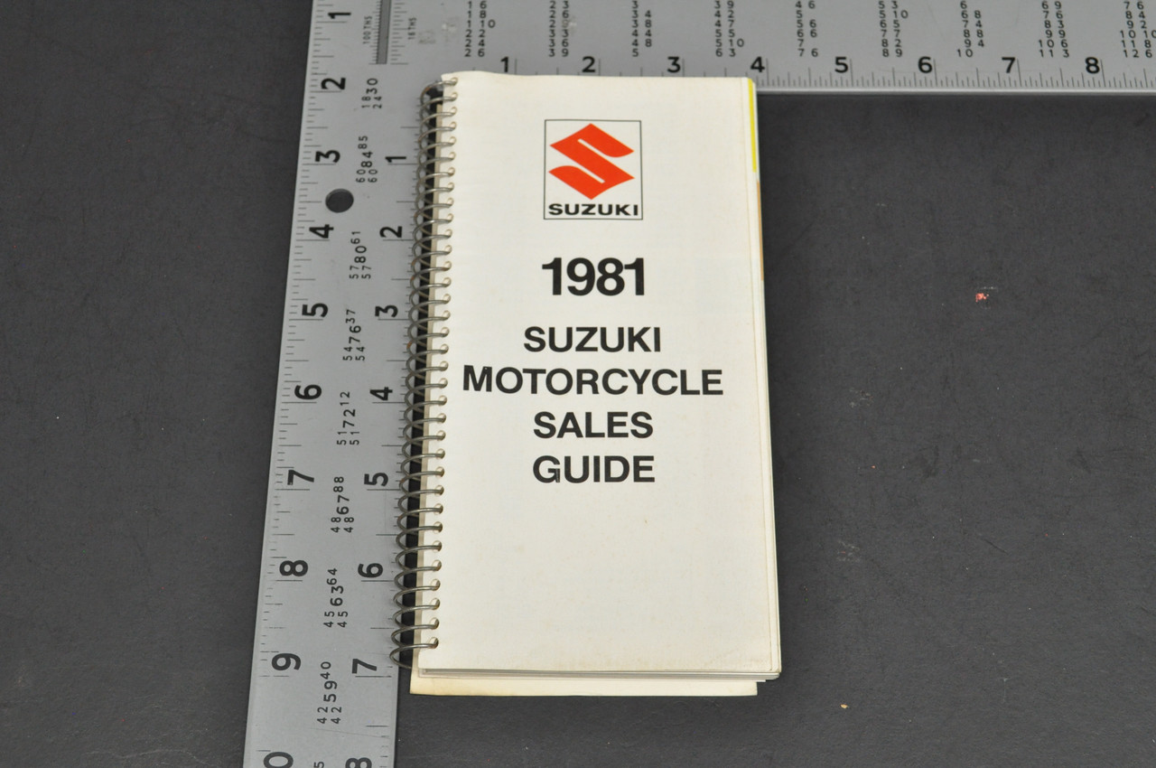 Vintage NOS 1981 Suzuki Motorcycle Sales Guide GS1100 E RM250 RM125 PE400 DR500