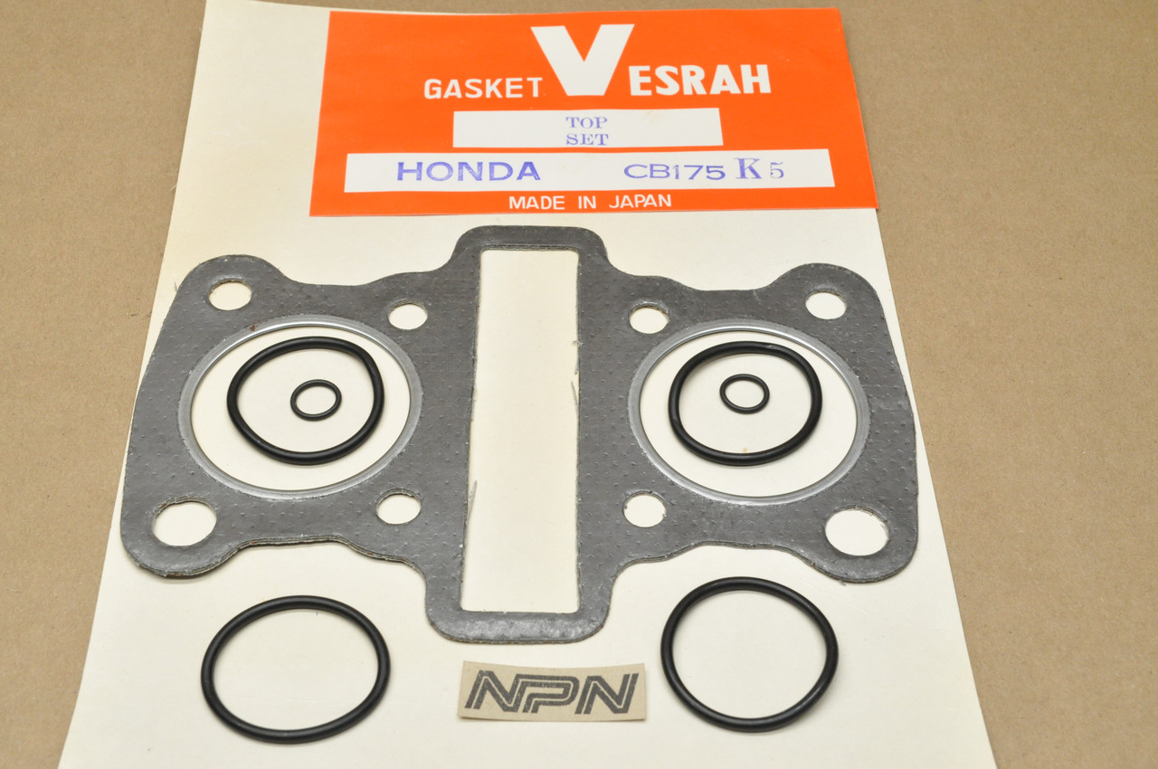 NOS Honda CA175 CB175 K3-K7 Vesrah Top End Gasket O-Ring Seal Kit 06110-315-000