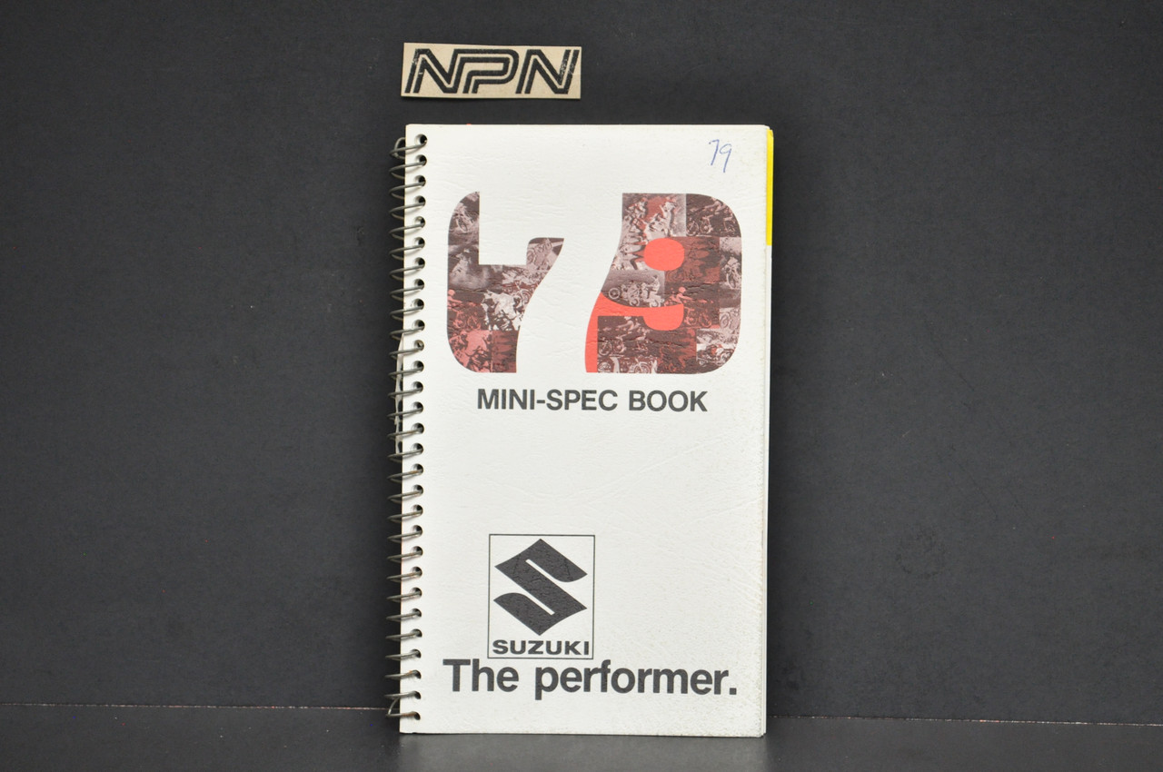 Vintage 1979 Suzuki Motorcycle Mini-Spec Book Dealer Sales Reference Guide