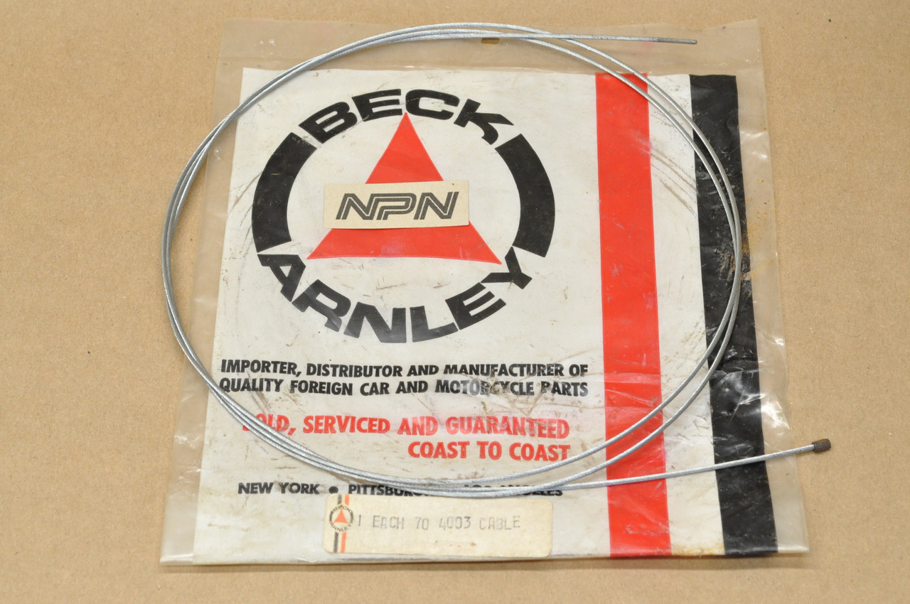 NOS Honda Universal Motorcycle Beck Arnley Throttle Cable Kit 70-4003