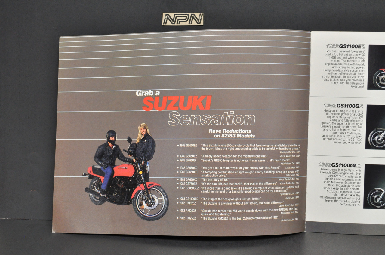 VTG NOS 1982-83 Suzuki Sensation GS1100 GS750 GS850 GS650 GS550 GS450 Brochure