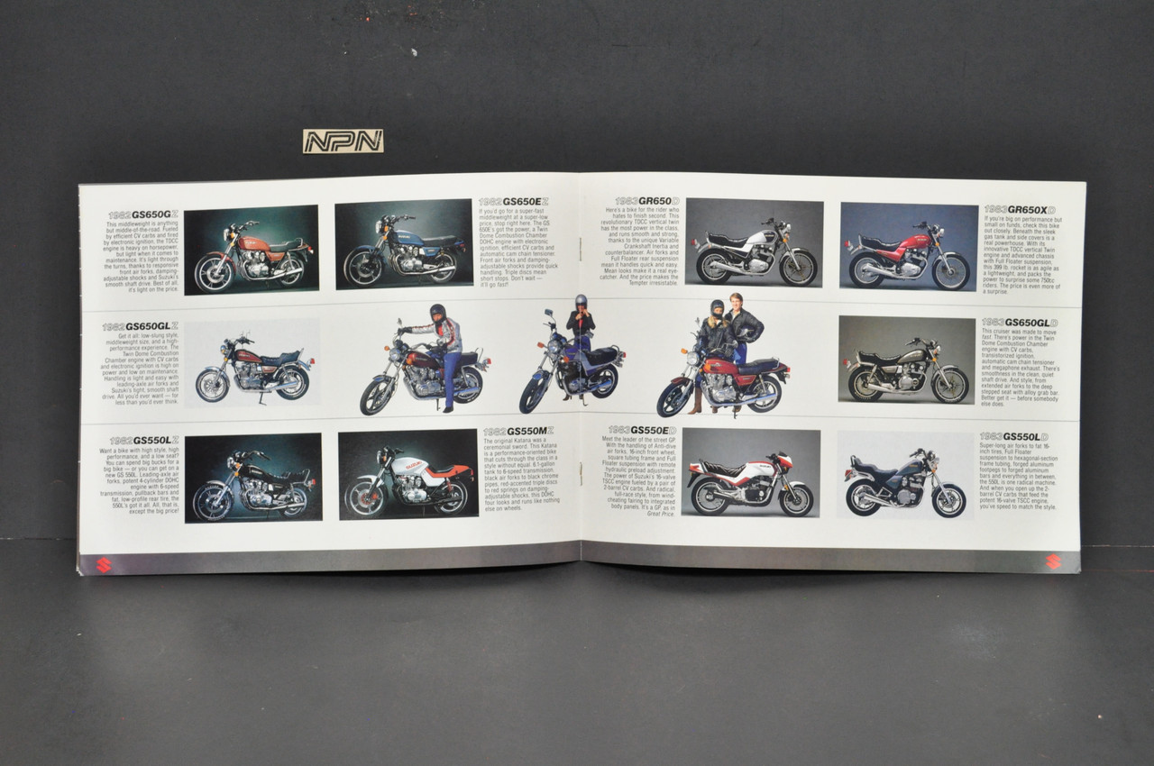 VTG NOS 1982-83 Suzuki Sensation GS1100 GS750 GS850 GS650 GS550 GS450 Brochure