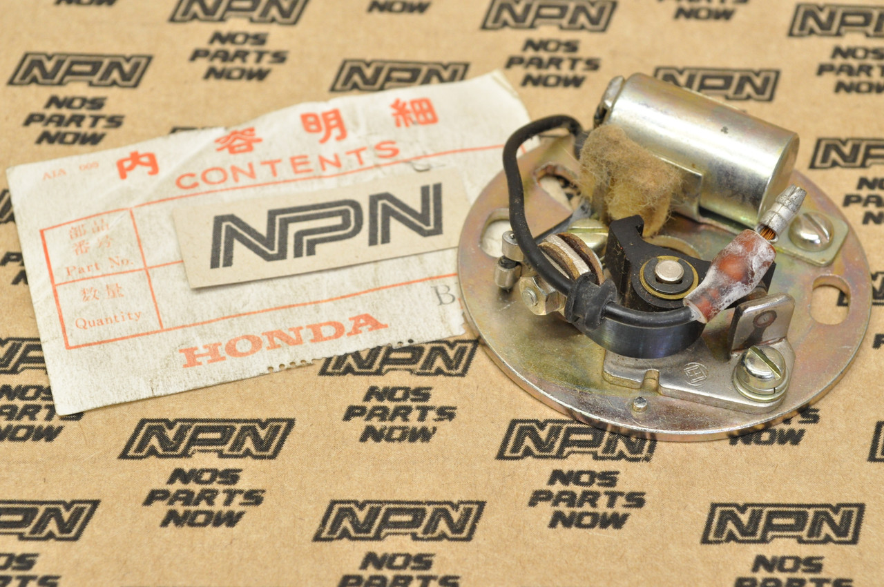 NOS Honda E300 Generator Contact Points Condenser & Plate Assembly 30200-812-003