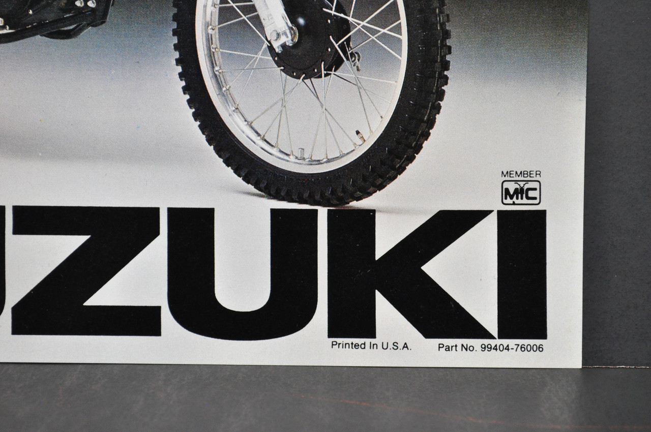 Vintage NOS 1976 Suzuki RM125 Motorcycle Brochure Motocross Dealer Specs OEM
