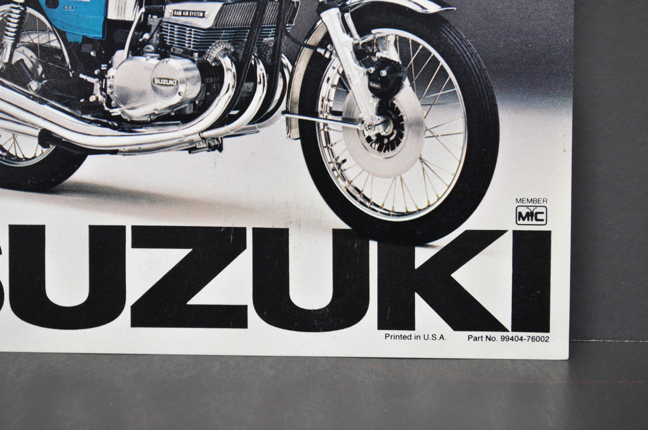 Vintage NOS 1976 Suzuki GT380 Sebring GT500 Titan Brochure Dealer Specs OEM