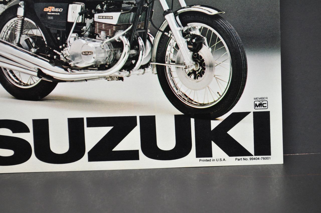 Vintage NOS 1976 Suzuki GT750 LeMans GT550 Indy Brochure Dealer Specs OEM