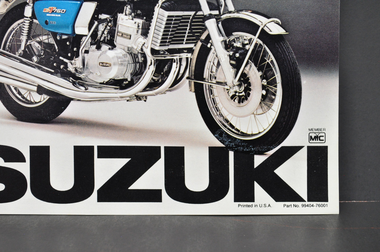 Vintage NOS 1976 Suzuki GT550 Indy GT750 LeMans Brochure OEM Dealer Specs