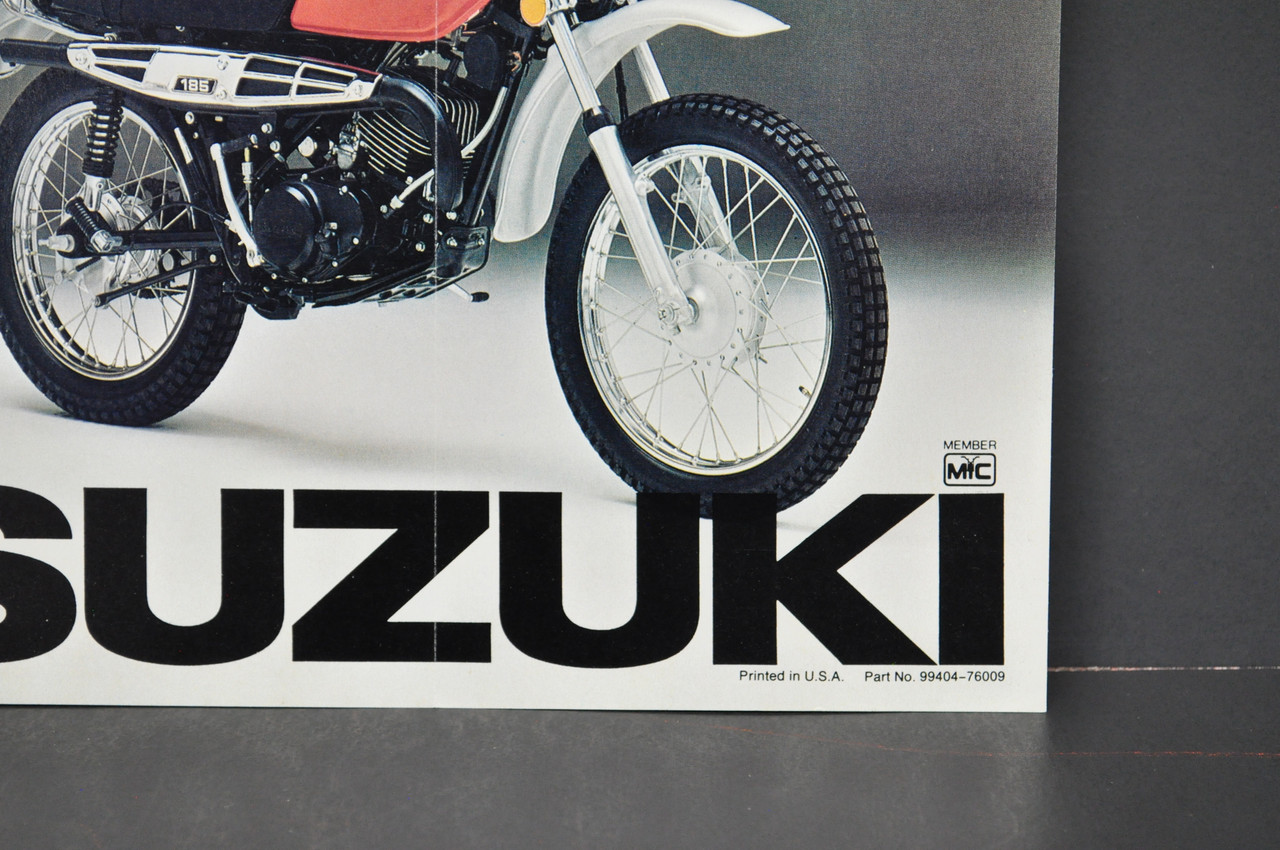 Vintage NOS 1976 Suzuki TS185 Sierra TC185 Ranger Brochure OEM Dealer Specs