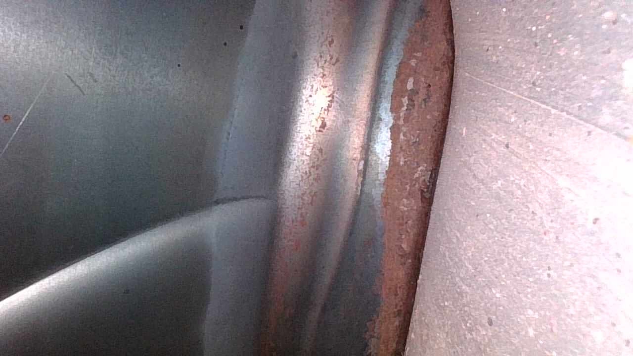 lower left inside of fuel tank