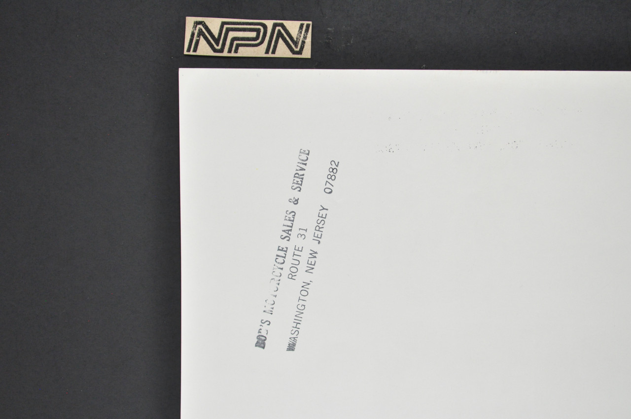 Vintage NOS 1977 Suzuki GS750 Brochure Motorcycle Specs Dealer Stamps OEM