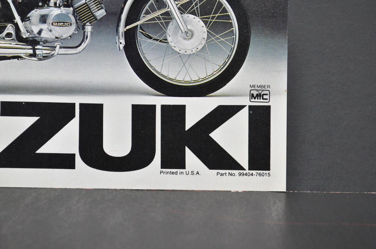 Vintage NOS 1976 Suzuki A100 Go-fer Brochure Motorcycle Specs Dealer Stamps OEM
