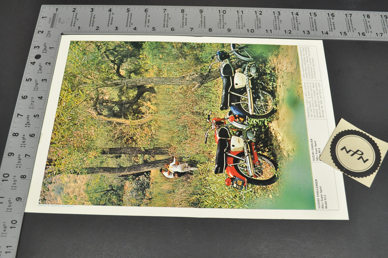 VTG NOS 1960s Suzuki Challenger K11 Cavalier M12 Sales Brochure Dealer Specs