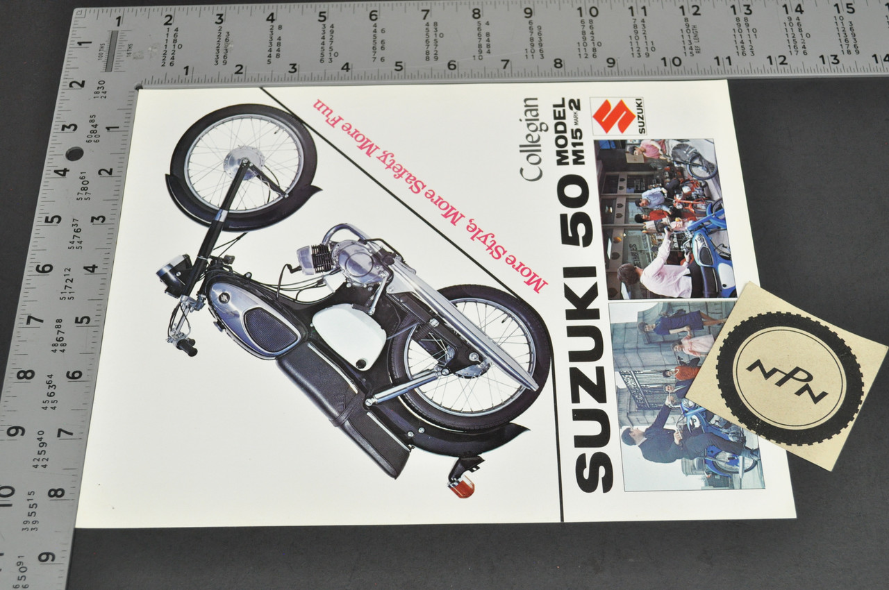 VTG NOS 1966 Suzuki 50 Collegian M15 Mark II Brochure Motorcycle Dealer Specs