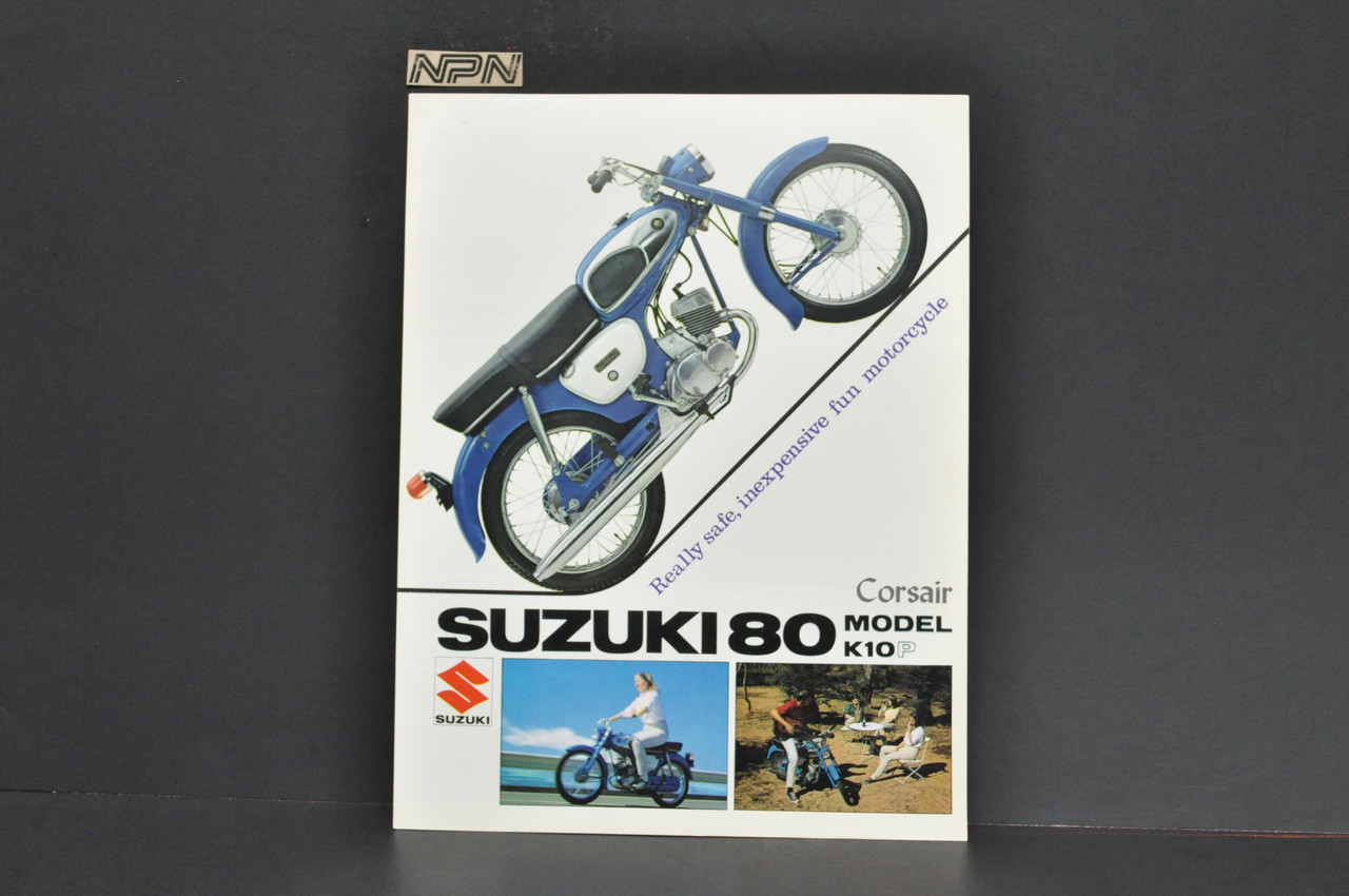 Vintage NOS 1966 Suzuki 80 Corsair K10P Brochure Motorcycle Dealer Specs OEM