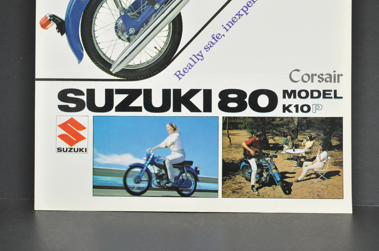 Vintage NOS 1966 Suzuki 80 Corsair K10P Brochure Motorcycle Dealer Specs OEM