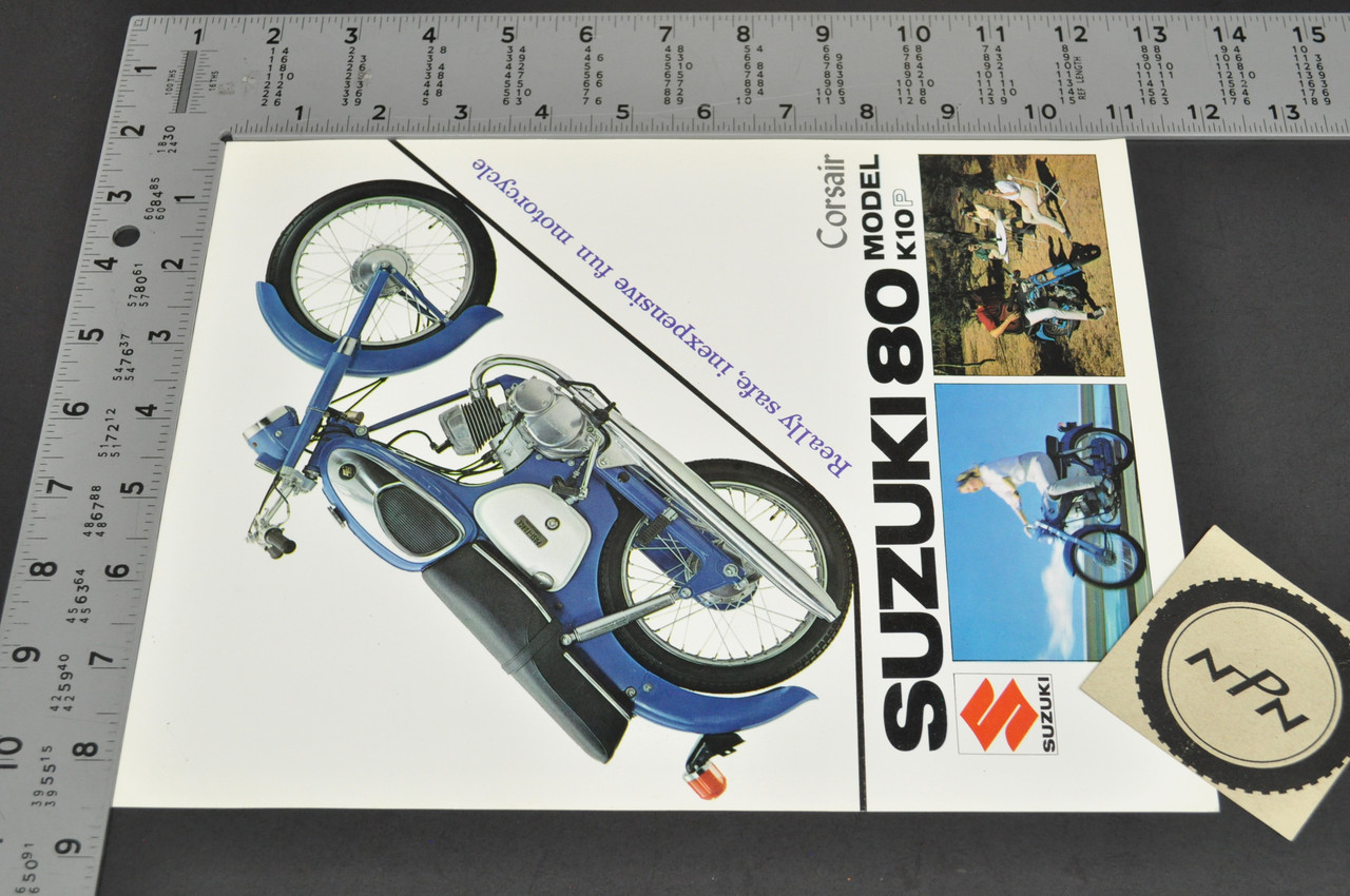 Vintage NOS 1966 Suzuki 80 Corsair K10P Brochure Motorcycle Dealer Specs OEM