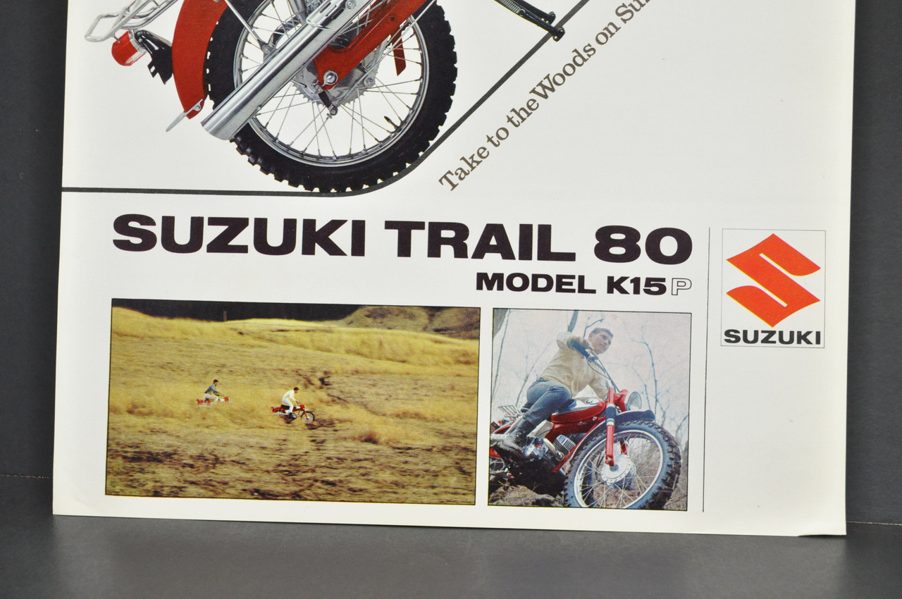 NOS 1966 Suzuki Trail 80 Hill-Billy K15 P Brochure Motorcycle Dealer Specs OEM