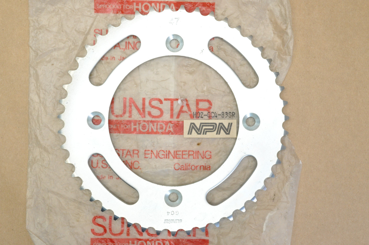 NOS Honda CR80 R CR85 R Sunstar Steel Rear Chain Sprocket 47T 41202-GC4-601