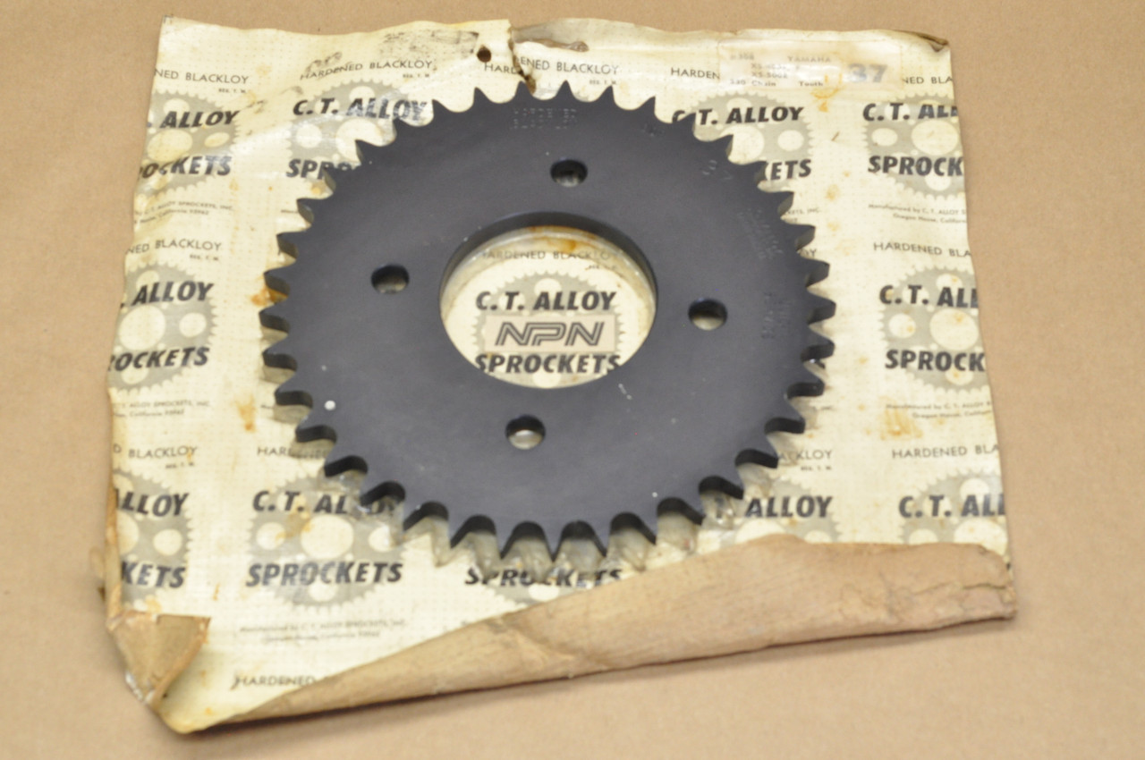 NOS Yamaha 1978 XS400 E XS500 E C.T. Alloy Rear Drive Chain Sprocket 37T #308