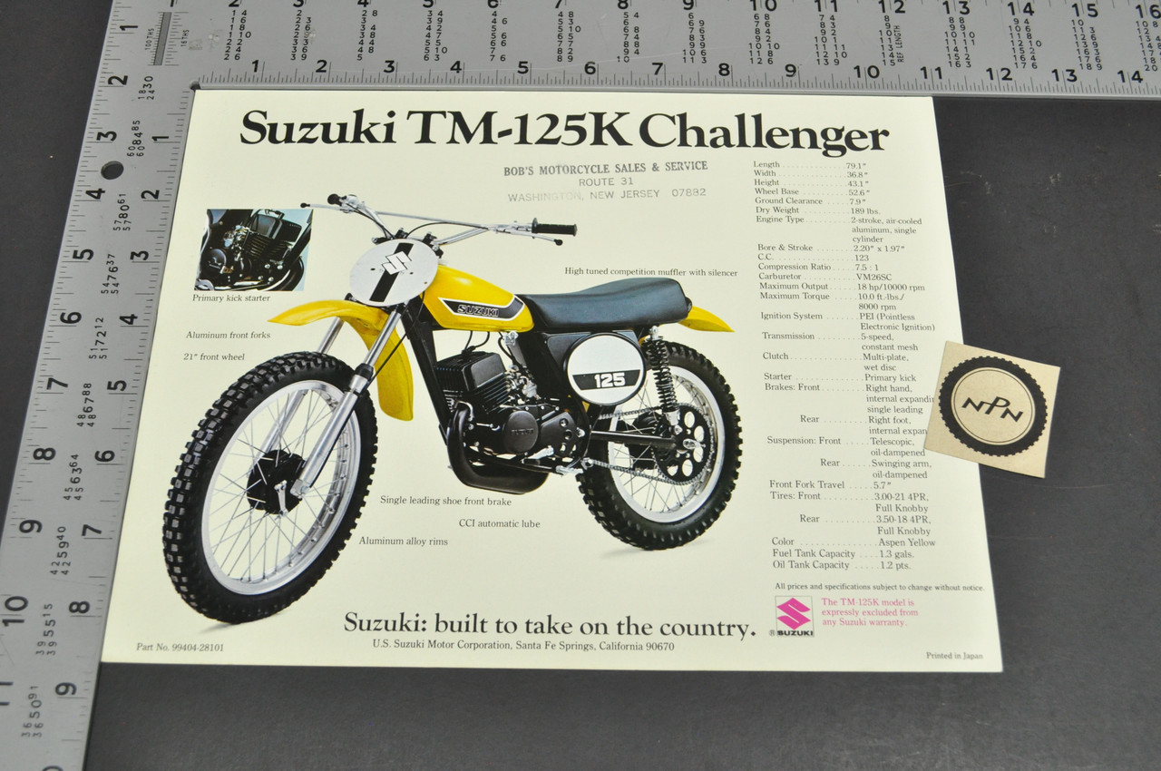 Vintage NOS 1973 Suzuki GT550 K Indy GT750 K LeMans Brochure OEM Dealer Specs