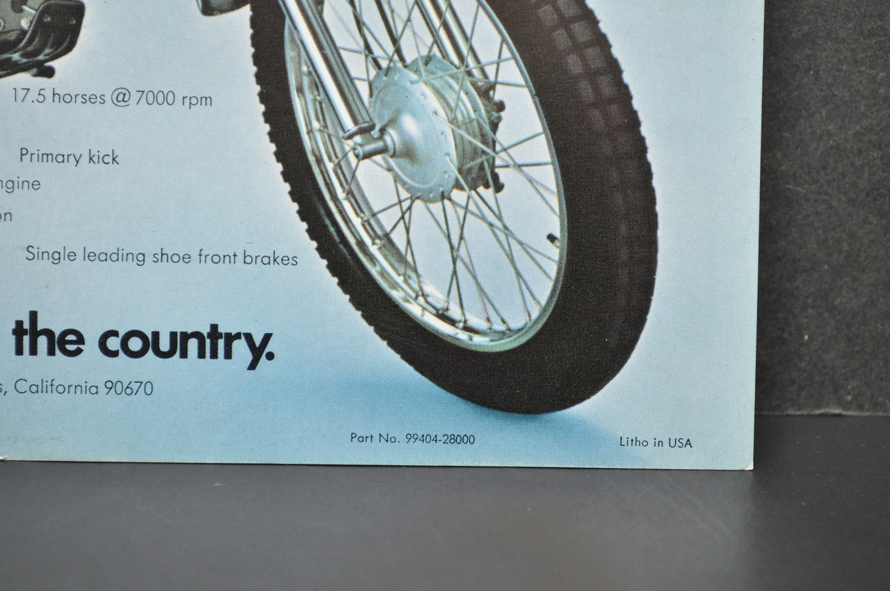 Vintage NOS 1971 Suzuki TS125 R Duster TS185 R Sierra Brochure Dealer Specs